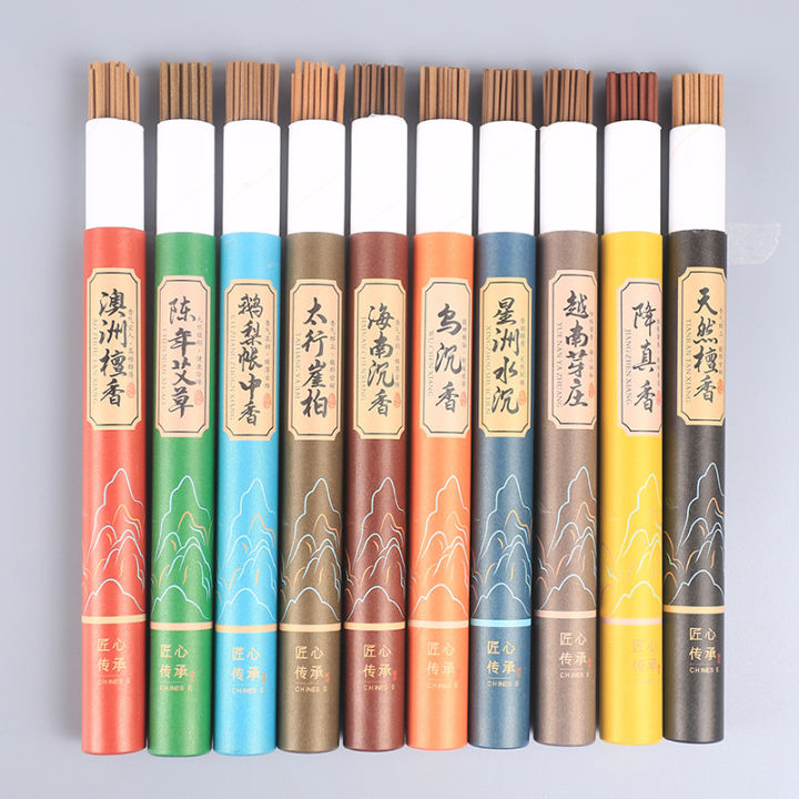 40Pcs Natural Sandalwood Incense Sleep Chinese Home Incense Stick Aroma Indoor Buddha Incense Osmanthus Room Fragrance Rose