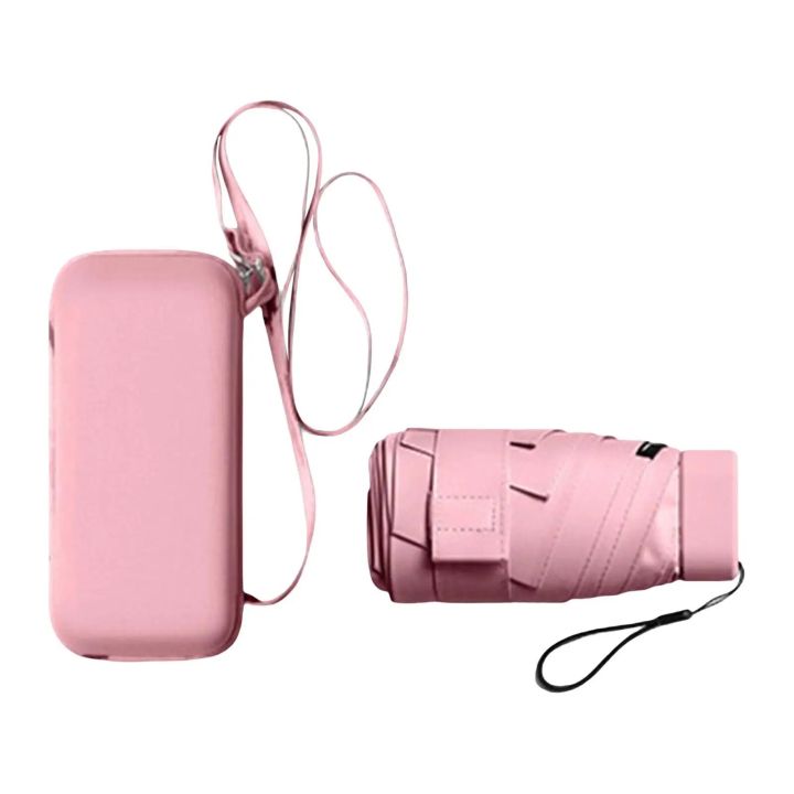 Travel Umbrella Mini Foldable Compact Umbrella with Case Lighter