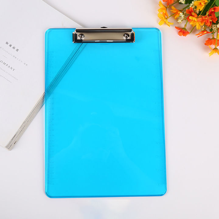 Plastic%20Clipboards%20(Coloured%20Assorted)%20Strong%2012.4%20x%208.86%20Inch%20%7C%20Holds%20100%20Sheets!%20Clipboards%20with%20Low%20Profile%20Clip%20%7C%20Cute%20Clip%20Boards%20Board%20Clips%20-%20Image%202