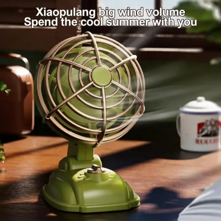 Portable%20Fan%20Portable%20Small%20Fan%20Strong%20Wind%20USB%20Rechargeable%20Ultra%20Quiet%202%20Speed%20Retro%20Table%20Fan%20For%20SUV%20RV%20Truck%20Home%20Desktop%20-%20Image%202
