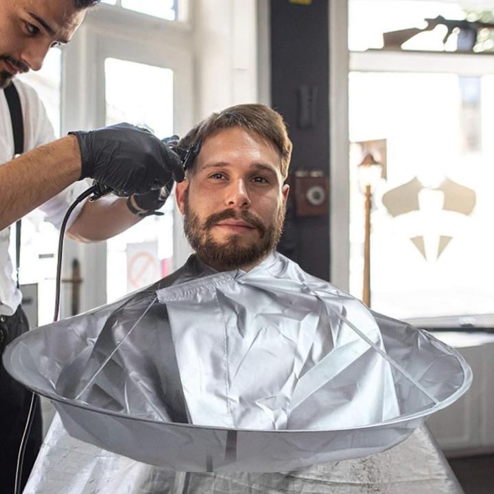 Waterproof Hair Cutting Cloak Cape Salon Barber Hairdressing Cover Hair Collector Cloth Wrap Foldable Shave Apron Hair