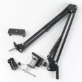 Overhead Video Stand Phone Holder Articulating Arm Tab Mount Boom Arm Articulating Tablet Phone Holder for Streaming Phone Baking Crafting. 