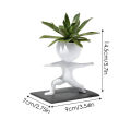 Sporting Succulents Potted Plants Resin White Doll Pot Air Pruning Plant Root Control Nursery Pots Home Decoration Planter Pots. 