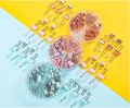 Paper Clips Stationery Set Paper Binder Swallowtail Clip Map Push Pins Paper Clips Office Supplies Set with Clear Box for Study Office Home Art Crafts.