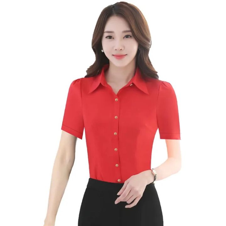 Fashion%20Korean%20Slim%20Red%20Office%20Shirt%20Autumn%20Women%20Lapel%20Long%20Sleeve%20Single%20Breasted%20Working%20Clothes%20Blusas%20Elegant%20Ma'am%20Top%202XL%20-%20Image%207