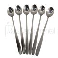 6 pcs stainless steel long hundle pickling spoon silver colour  8 inch long. 