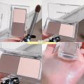 Cool Tone Shading Nose Shadow Palette Double-color Shaping Face Makeup Natural Contour Matte Powder Highlighter Plate.