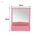 Non Reversing Mirror 23x19cm Versatile Use Stable Clear Cosmetic Stand Mirror for Bedroom. 