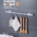 fixed artifact curtain rod fixing sticker non-punching strong adhesive long rod fixing clip transparent waterproof.