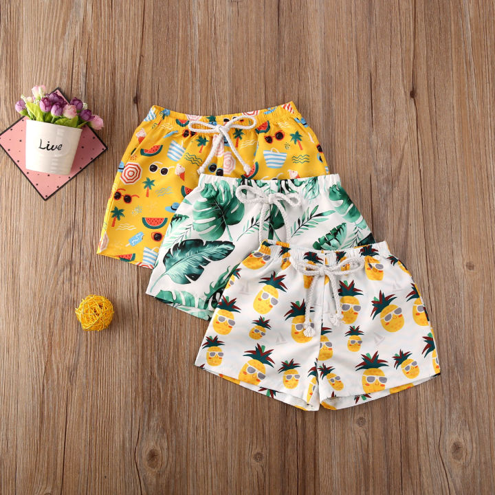 Summer Toddler Boys Beach Swimwear Shorts Baby Kids Children Swimming Trunks Swimsuit Summer Swim Wear Cartoon Printed Trunks