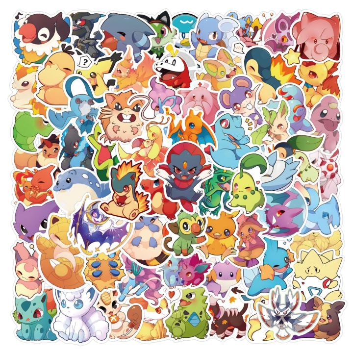 Raven Character Brain Kids Waterproof Hill Skateboard Bike Paper Kawaii Pickup 102Pcs Pokemon Sticker Guitar Laptop Electric Stiker Anime Sticker Tucosplay