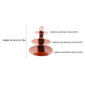 Three-Tiered Lace Paper Cake Stand Birthday Party Supplies Dessert Table Cake Decoration Color Cupcake Plate Stand. 