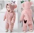1 Piece Winter Infant Hoodies Onesie Pajamas Anime Cartoon Cute Jumpsuit Thicken Flannel Zipper Newborn Ropa Bebe. 
