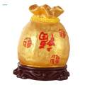 Resin Piggy Bank Money Box Statue Feng Shui Ornament for Bedroom Living Room Decor. 