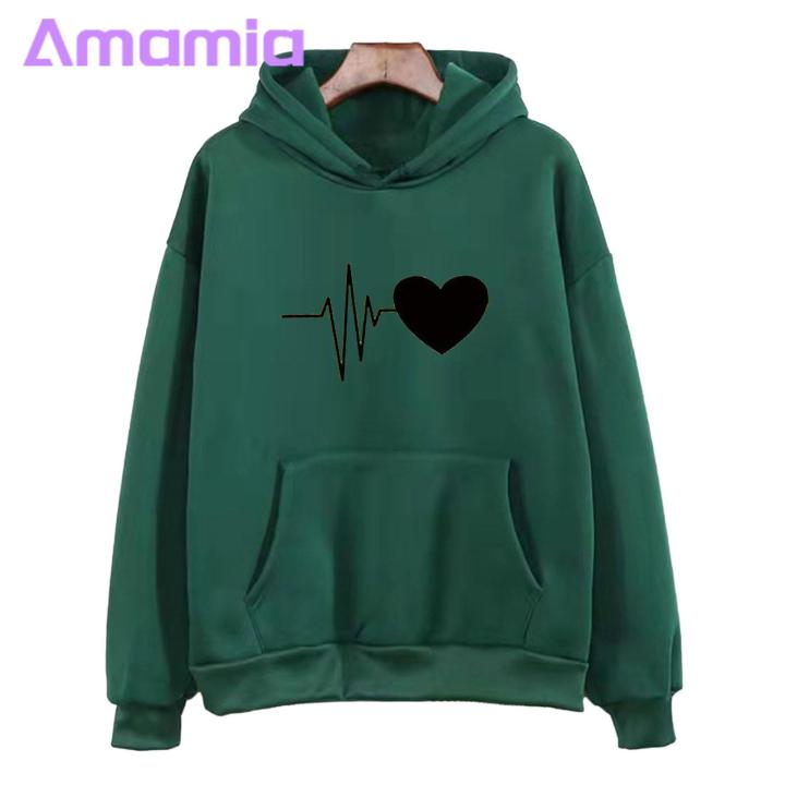 Couple%20Hoodie%20Cozy%20Heart%20Print%20Hoodie%20for%20Fall/winter%20Unisex%20Drawstring%20Pullover%20with%20Big%20Pocket%20Women%20Loose%20Hoodie%20-%20Image%203