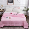 Washed cotton air conditioner quilt summer cool quilt double summer quilt summer thin quilt single quilt core machine washable summer solid color. 