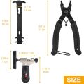 Bike Chain Repair Tool Kit, Bike Master Link Pliers Remover Chain Breaker Splitter Cutter & Chain Wear Indicator Checker. 