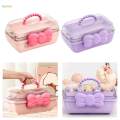 Girl Hair Accessories Storage Box Hair Accessory Organizer Cute Jewelry Organizer Container for Scrunchies Hair Ties Barrette Hairpin.