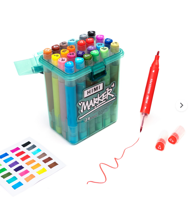 HIM%20Skin%20Friendly%20Dual%20Tip%20Marker%20Pen%20Set%2024%20Pieces%20-%20Image%202