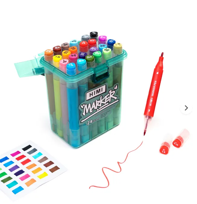 HIM%20Skin%20Friendly%20Dual%20Tip%20Marker%20Pen%20Set%2024%20Pieces%20-%20Image%202