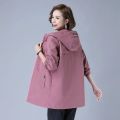 New Women's Jacket Hooded Long Sleeve Spring Autumn Casual Windbreaker Female Loose Jackets Oversize Ladies Outerwear. 