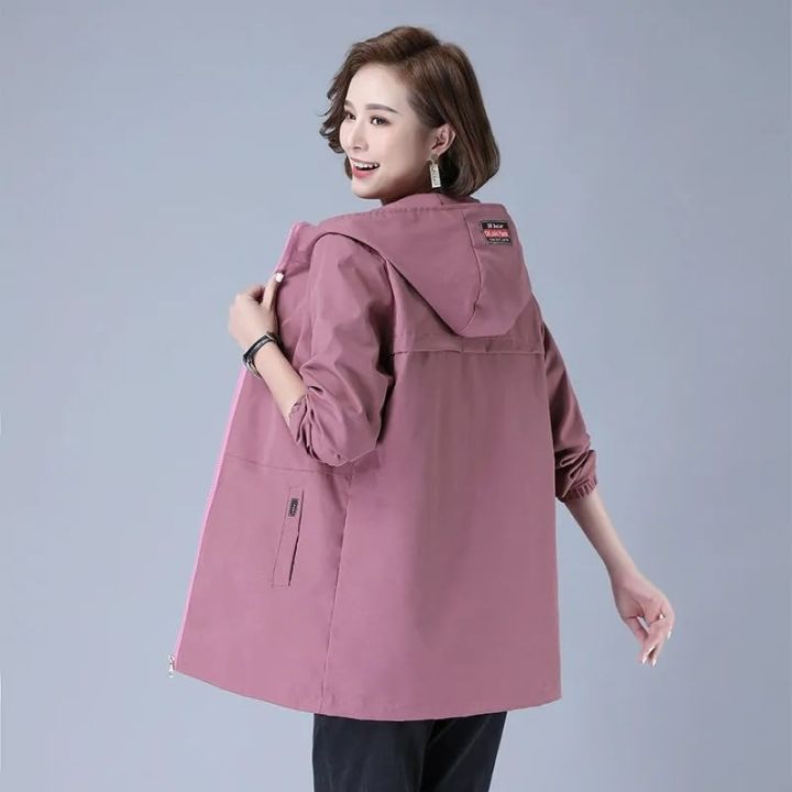 New%20Women's%20Jacket%20Hooded%20Long%20Sleeve%20Spring%20Autumn%20Casual%20Windbreaker%20Female%20Loose%20Jackets%20Oversize%20Ladies%20Outerwear%20-%20Image%203