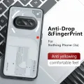GKK T1 For Nothing Phone 3A Back Cover Transparent Clear Air Protector Soft Frame Hard Armor Cover Luxury Armor Transparent Matte Phone Case Frosted Sheild Hard Plastic Skin Case HD Clear Anti-shock Acrylic PC Case. 