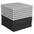 12 Pcs Acoustic Foam Board,Studio Wedge Tile,Acoustic Foam Soundproof Pyramid Studio Treatment Wall Panel 2.5X30X30cm. 