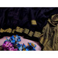 Exclusive Design Tangail Half Silk Black Color Nokshi Saree For Women by Defent Fashion - Chic, Elegant & Timeless Ethnic Wear.