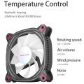 Aigo Z12 Computer Case Fan Reverse Ventoinha PC 120mm Rgb Fan Cooler 4pin PWM CPU Cooling Fan 3pin5v Argb 12cm Ventilador. 