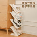 Simple shoe rack tilted multi-layer home door shoe storage rack popular entry door small narrow gap shoe cabinet. 