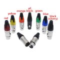 XLR connector audio microphone plug 3pin speaker connector male female color DIY mic connector. 