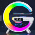 G63  intelligent smart light sound machine  Colorful Ambient Light Wireless Charge Smart Speakers and Alarm Clock. 