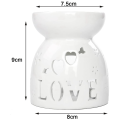 LKPCIGCXM 2X Ceramic Diffuser Candle Burner Ceramic Burning Essential Oils Diffusers Aromatic Lamp -Love. 