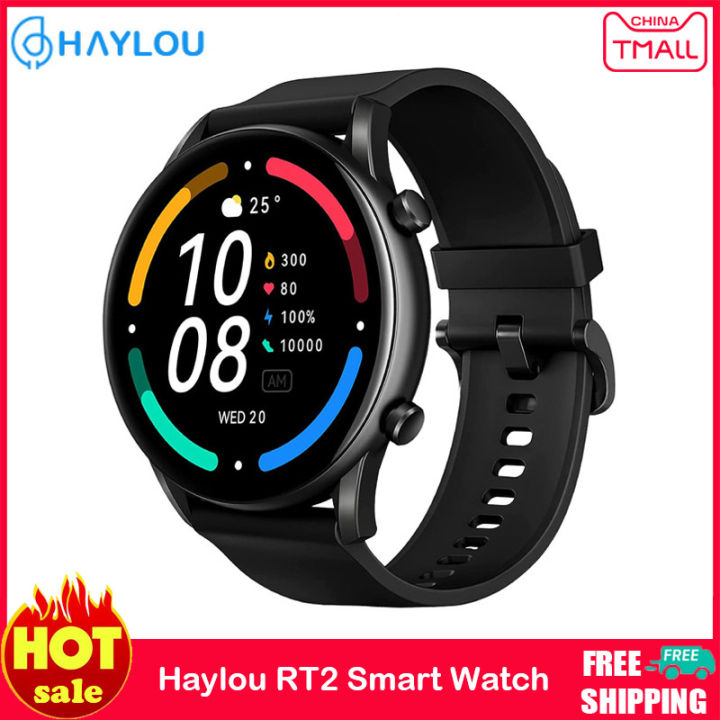 Haylou RT2 LS10 HD LCD Smart watch with SPO2 Xiaomi sub brand- black