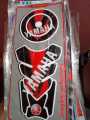 Motorcycle fuel tank pad sticker or bike tank pad for Yamaha Fzs -Black. 