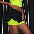 Sports Shorts Women fa_ke Two Piece Gym Fitness Short Pants Summer Casual Female Running Skinny Yoga Shorts Leggings. 