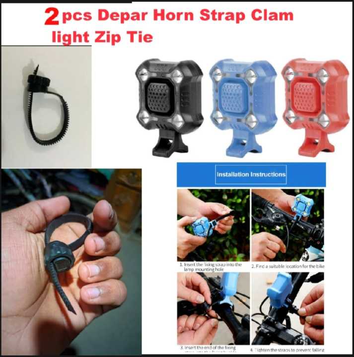 2pcs Dipper Horn Strap Clamp For Bicycle Dipper Light Zip Tie / Holder / Dipper Light Badhar Belt