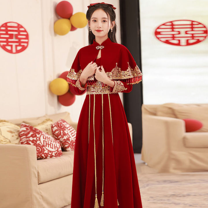 Chinese%20Toast%20Gown%20Winter%20Bride2023New%20Red%20Simple%20Style%20Xiuhe%20Engagement%20Dress%20Women%20-%20Image%206
