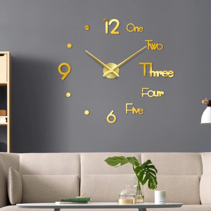 3D Diy Mirror Wall Clock