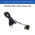 IMX335 USB Camera Module 5MP 2K Video Recording 175° Wide Angle 2592x1944 for 5 Easy Install. 