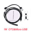 7mm Endoscope Camera Flexible IP67 Waterproof 6 Adjustable LEDs Inspection Borescope Camera Micro USB OTG Type C for Android PC. 