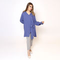 Retail Remedy Egyptian Blue Warp Kurti With Collar. 