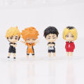 8Pcs/Set Second Generation Haikyuu Volleyball Junior Figure Q Version 7.5cm Shoyo Hinata Sugawara Koushi Wholesale Dolls. 