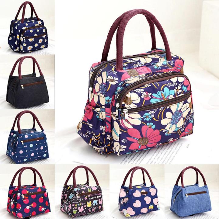 Flower%20Print%20Pattern%20Style%20Thermal%20Oxford%20Lunch%20Picnic%20Bags%20Waterproof%20Nylon%20Storage%20Box%20Insulation%20Bag%20Tote%20Food%20Handbag%20-%20Image%202