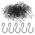 120Pcs S-Shaped Hook Small S-Shaped Hook Metal for MINI Decorative Hook for Crafts (Black). 