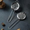 bhuuno Metal Bar Conical Sieve Fine Mesh Strainer Tea Strainer Rustproof 20cm Long Handle Small Filter Sieve Stainless Steel Small Sifter for Flour. 