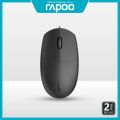 Rapoo N100 Original Wired Mouse Optical USB Mouse with 1600DPI Notebook Desktop Mouse Durable Business Office Mouse.