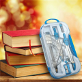 Geometry Compass Set 20Pcs School Maths Protractor Set Rulers for Student Maths and Engineering in Carry Case, Blue. 