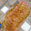 Vietnamese Sand Gold Mobius Bracelet Love Endless Loop Bracelet Women's Closed Design Brass Gold Plated Bracelet.